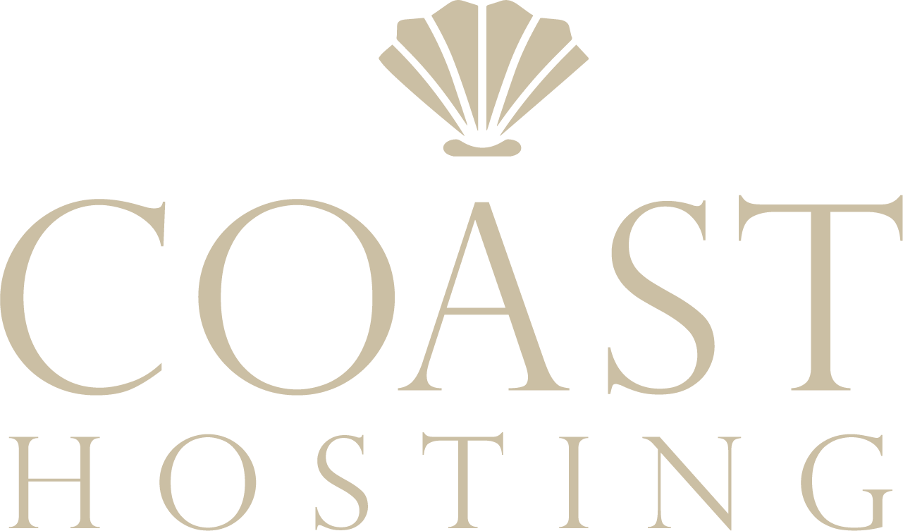 Coast Hosting - Holiday Let Management, Central Coast NSW (Image, gold logo)
